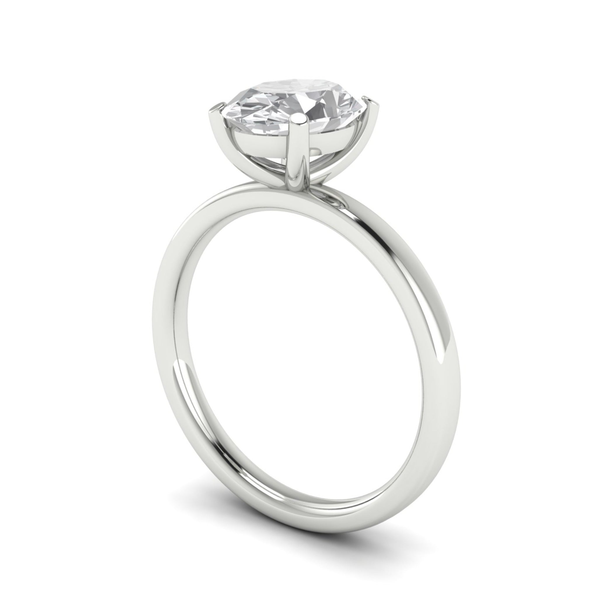 Anillo de compromiso solitario oval