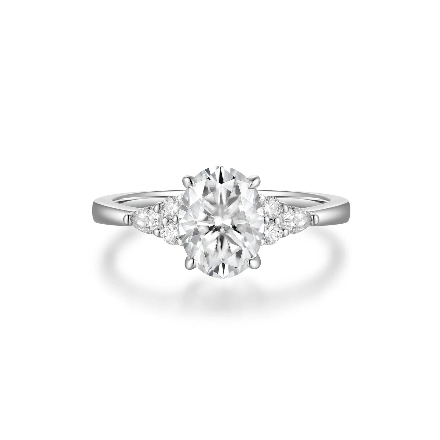 Anillo ovalado 3 piedras