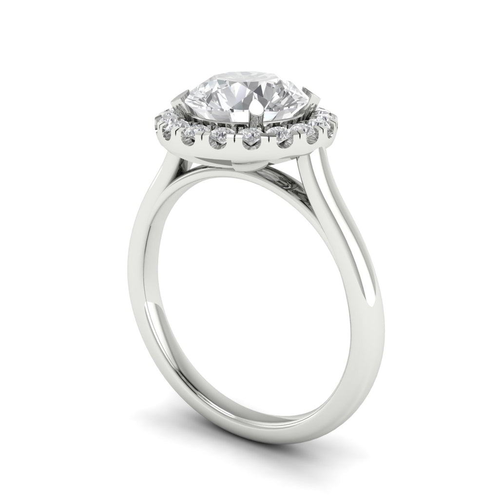 Anillo de compromiso halo redondo Emilia