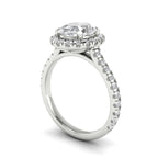 Anillo de compromiso halo oval