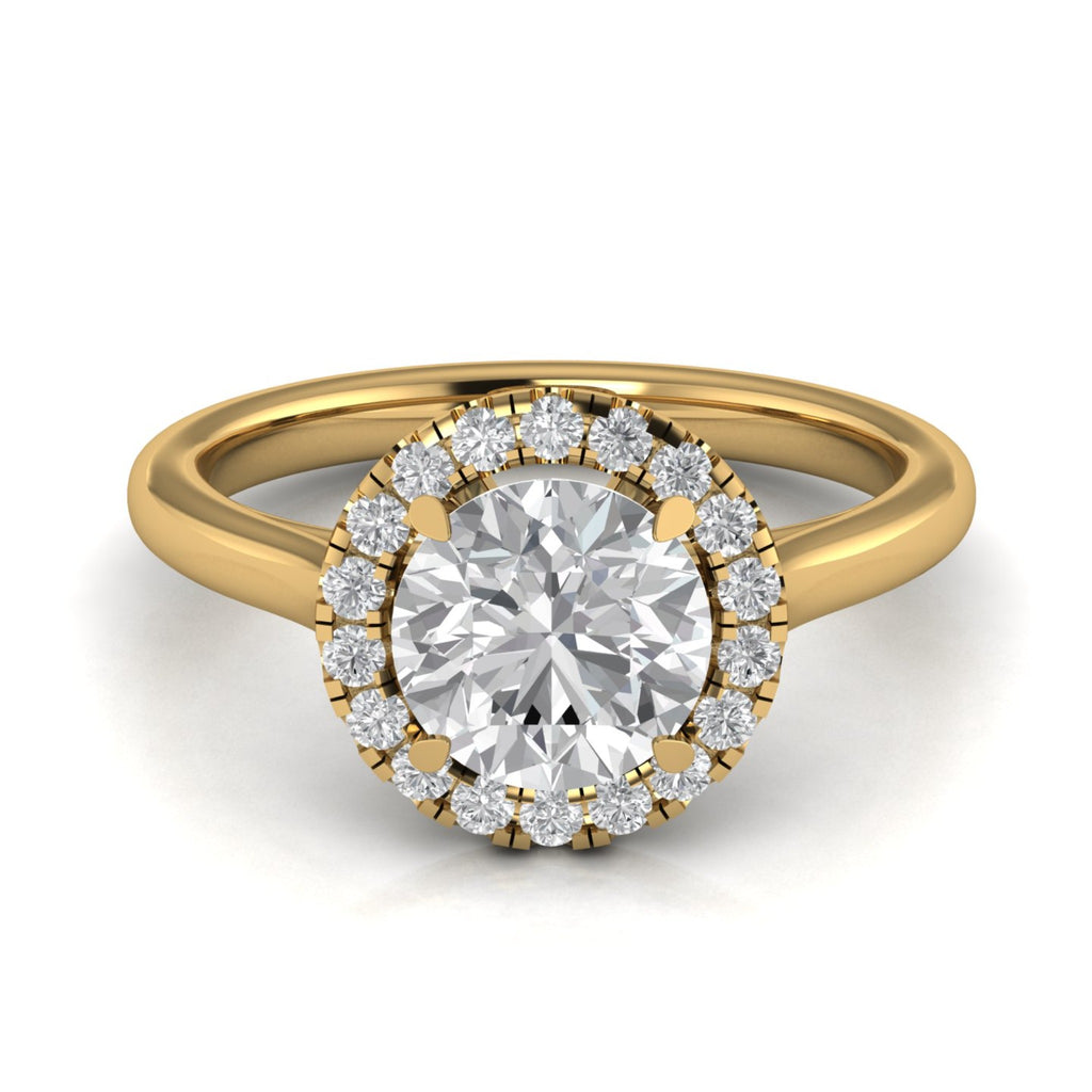 Anillo de compromiso halo redondo Emilia