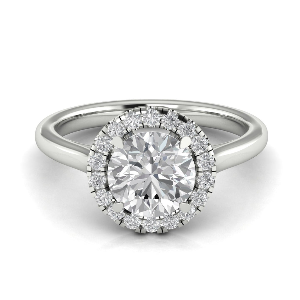 Anillo de compromiso halo redondo Emilia