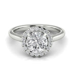 Anillo de compromiso halo redondo Emilia