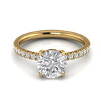 Anillo de compromiso solitario halo escondido