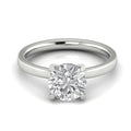 Anillo de compromiso solitario, en oro blanco, Joyería Bruzzone
