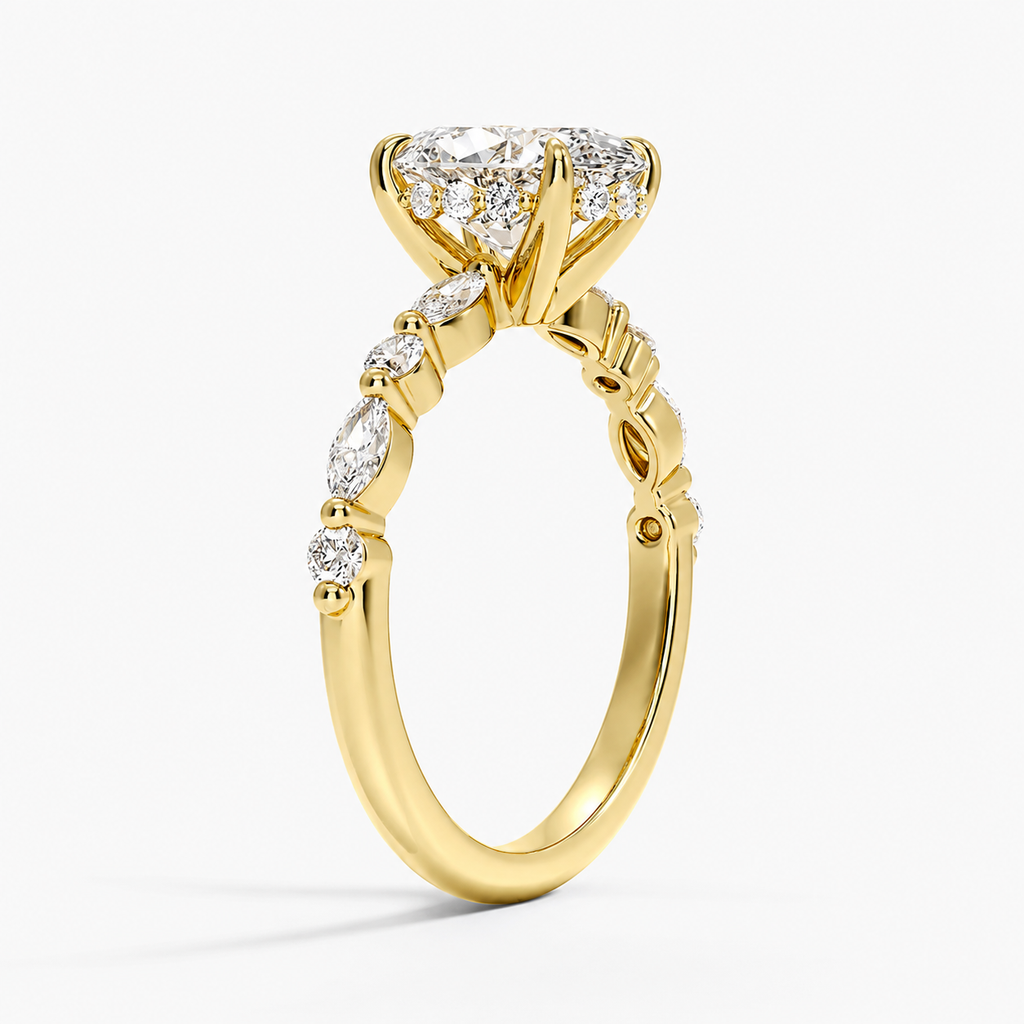 Anillo de compromiso Oval Isabella Oro Amarillo