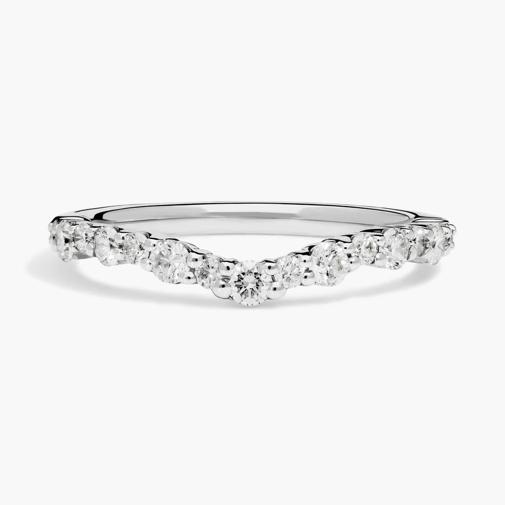 Argolla de matrimonio curva diamantes