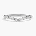 Argolla de matrimonio argollas curvas, en oro blanco, Joyería Bruzzone