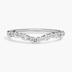 Argolla de matrimonio curva diamantes