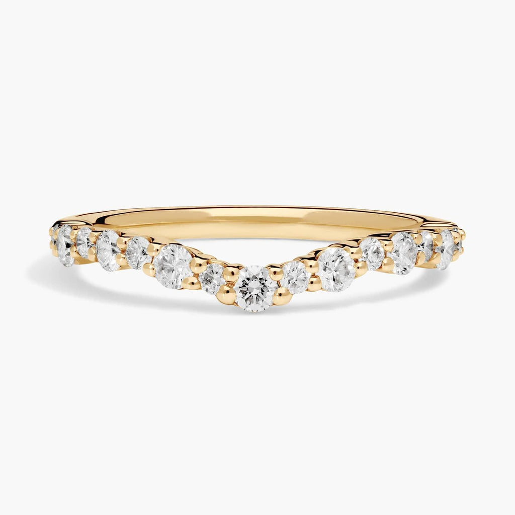 Argolla de matrimonio curva diamantes