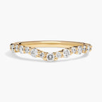 Argolla de matrimonio curva diamantes
