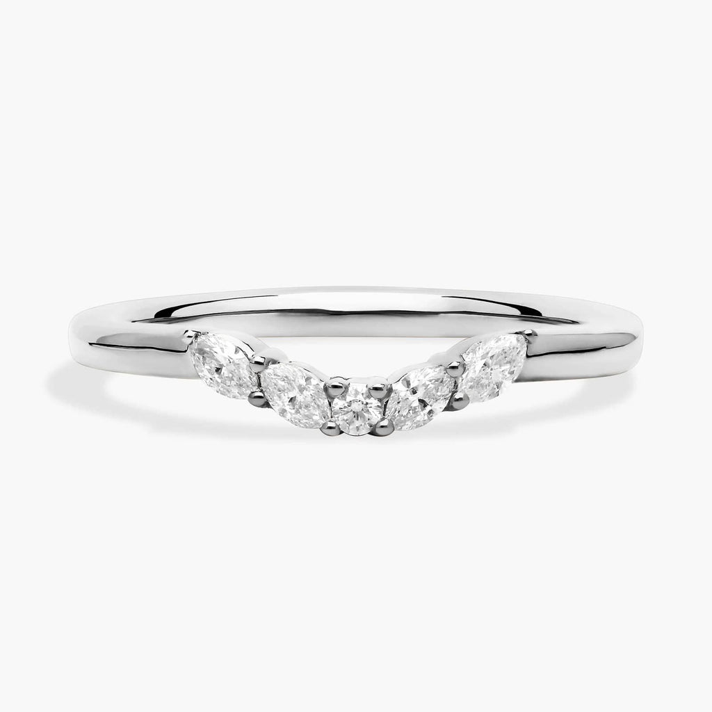 Argolla de matrimonio curva marquesa