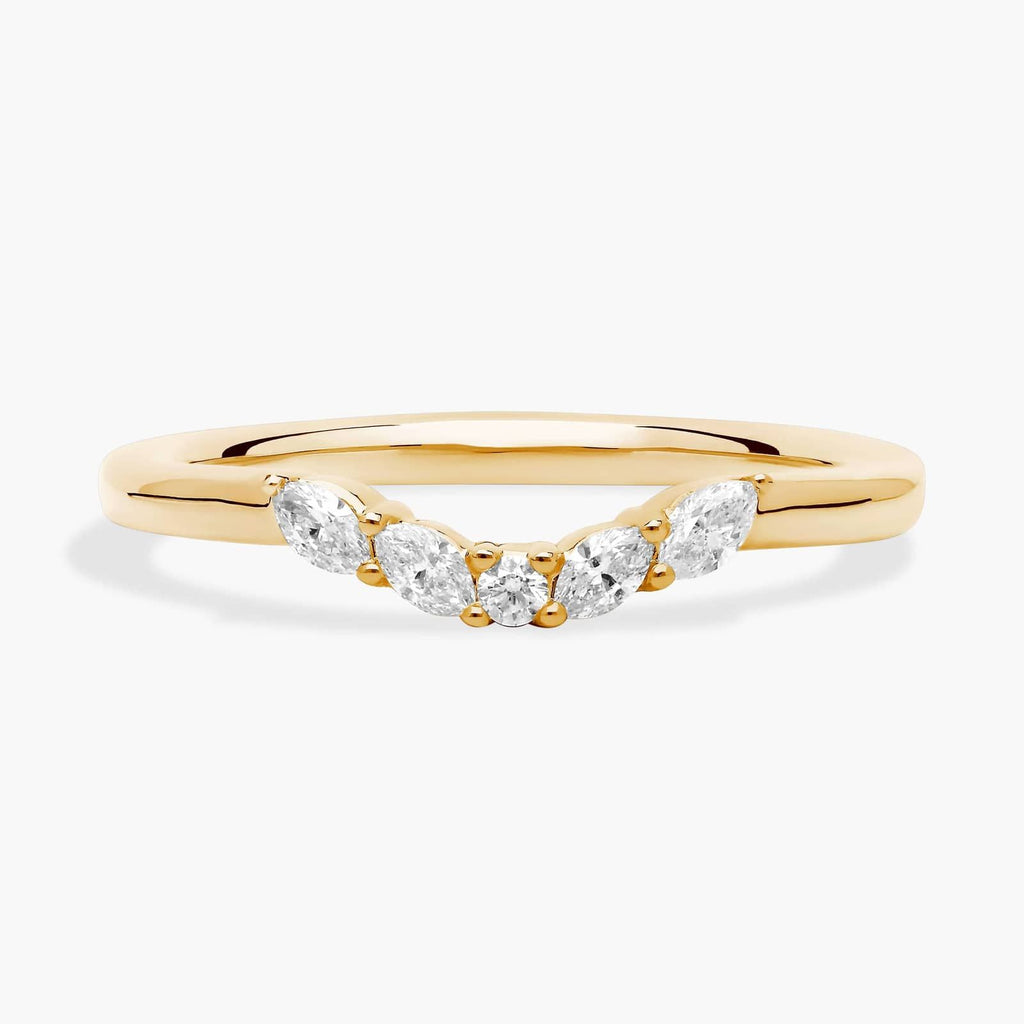Argolla de matrimonio curva marquesa