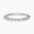 Anillo de compromiso cintillo, en oro blanco, Joyería Bruzzone