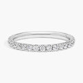 Anillo de compromiso cintillo, en oro blanco, Joyería Bruzzone