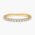 Anillo de compromiso cintillo, en oro amarillo, Joyería Bruzzone