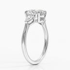 Anillo de compromiso tres piedras gota Florencia Oro Blanco
