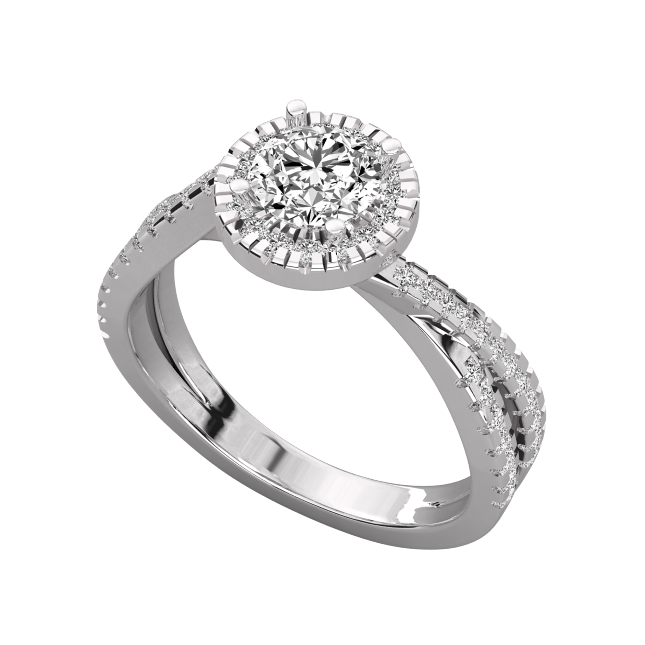 Anillo de compromiso pavé Séptima