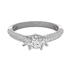 Anillo de compromiso trilogía doble pavé