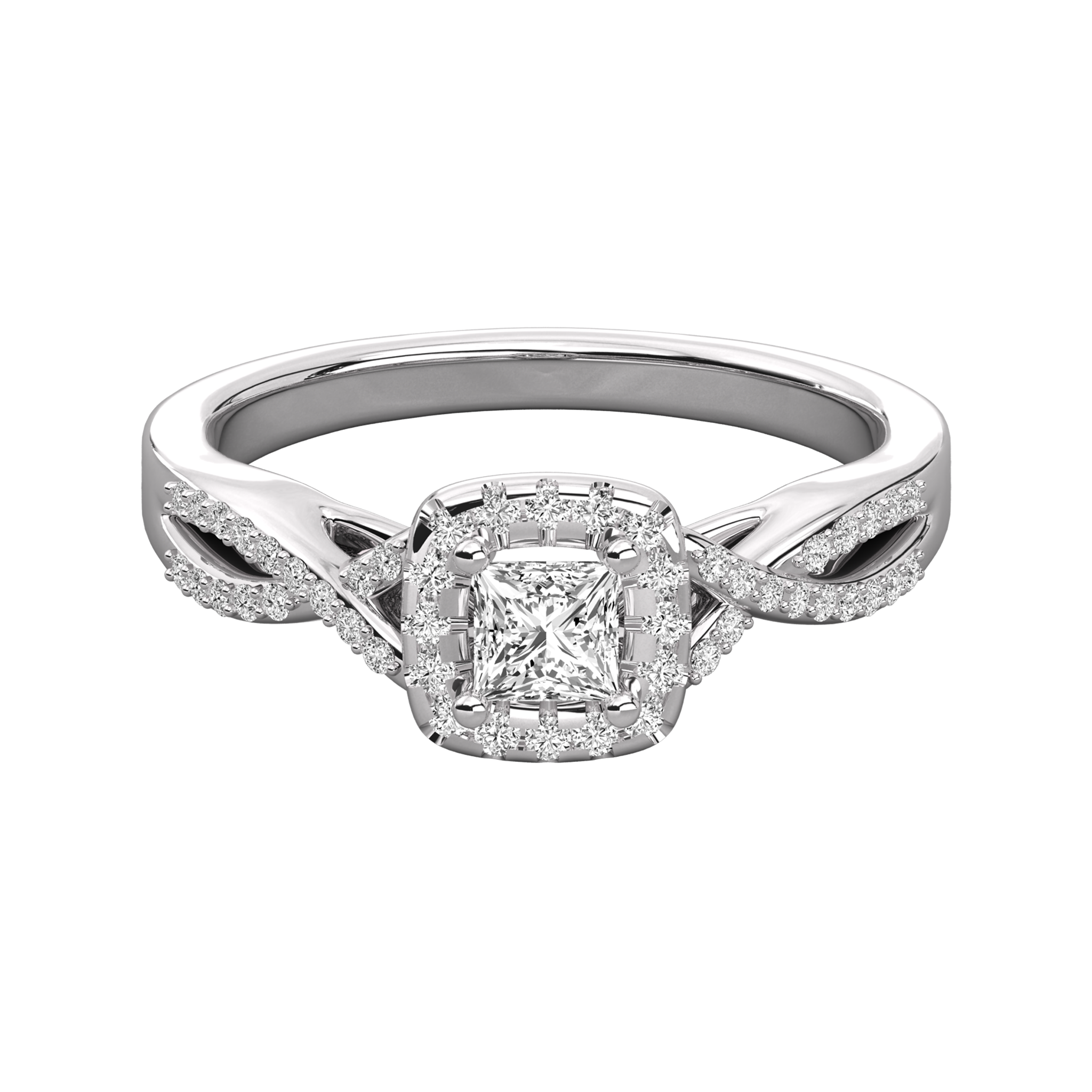 ANILLO DE COMPROMISO HALO TRENZADO