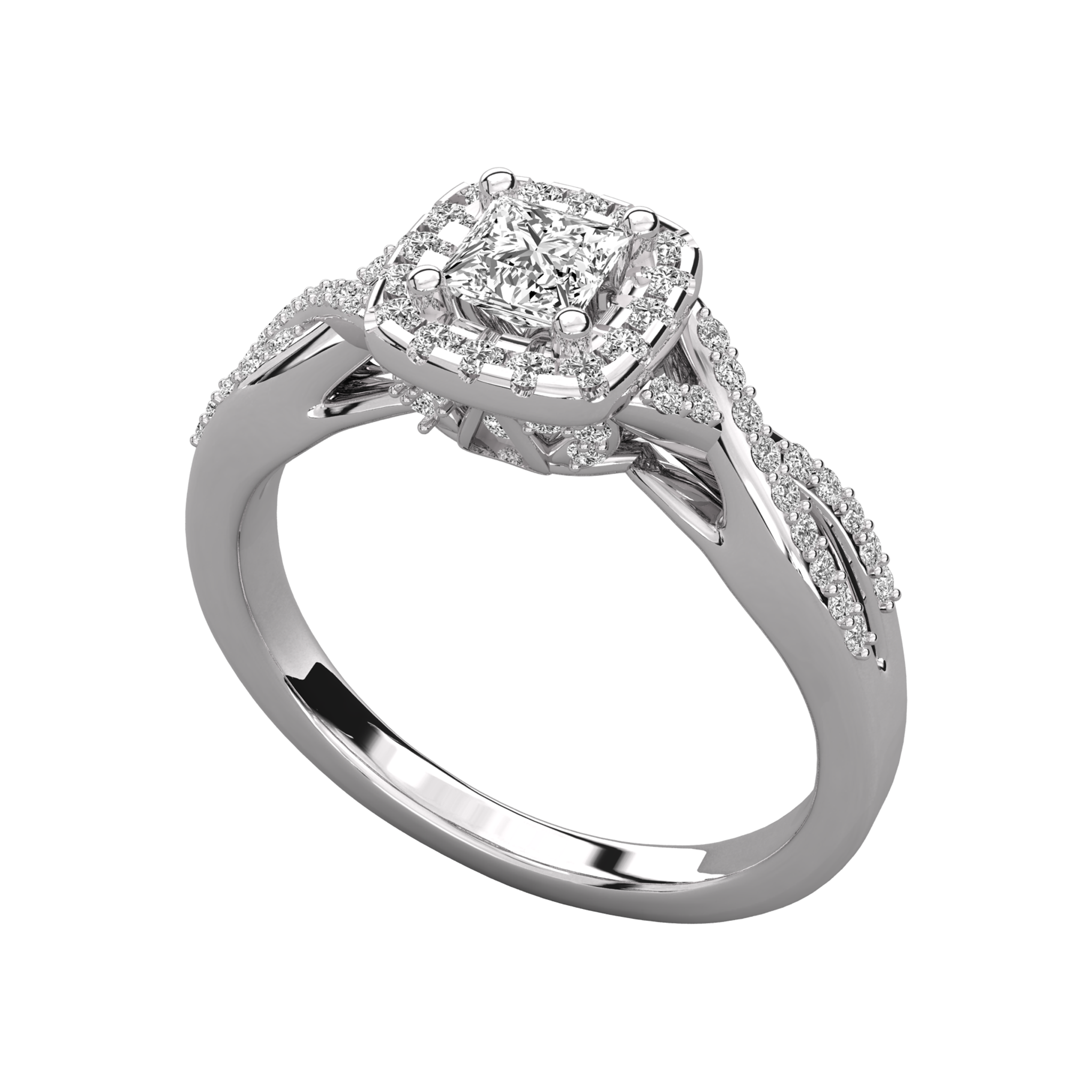 ANILLO DE COMPROMISO HALO TRENZADO