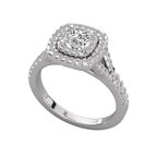 Anillo de compromiso halo doble