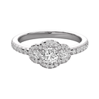 Anillo de compromiso halo triple