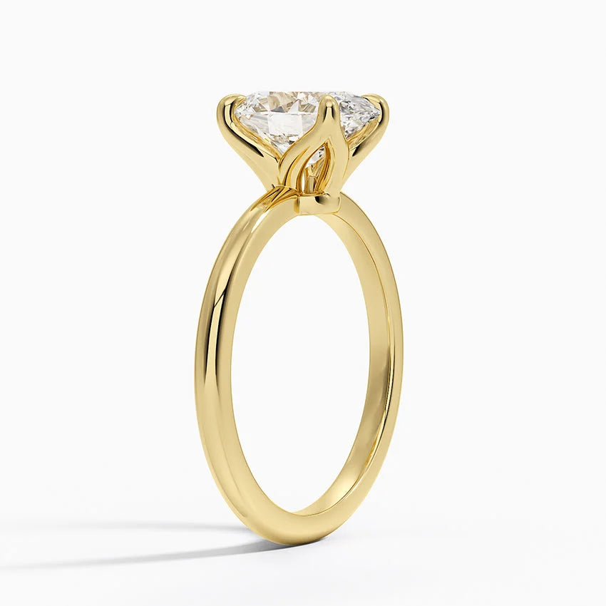 Anillo de compromiso Oval Diamante Laboratorio 1 CT tulipán