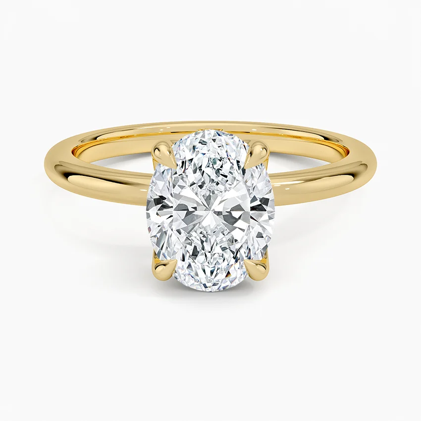 Anillo de compromiso Oval Diamante Laboratorio 1 CT tulipán