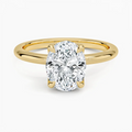 Anillo de compromiso Oval Diamante Laboratorio 1 CT tulipán