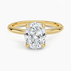 Anillo de compromiso Oval Diamante Laboratorio 1 CT tulipán