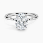 Anillo de compromiso solitario oval