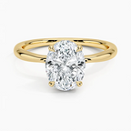 Anillo de compromiso solitario oval
