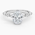 Anillo de compromiso Oval Isabella Oro Blanco