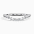Argolla de matrimonio curva pavé