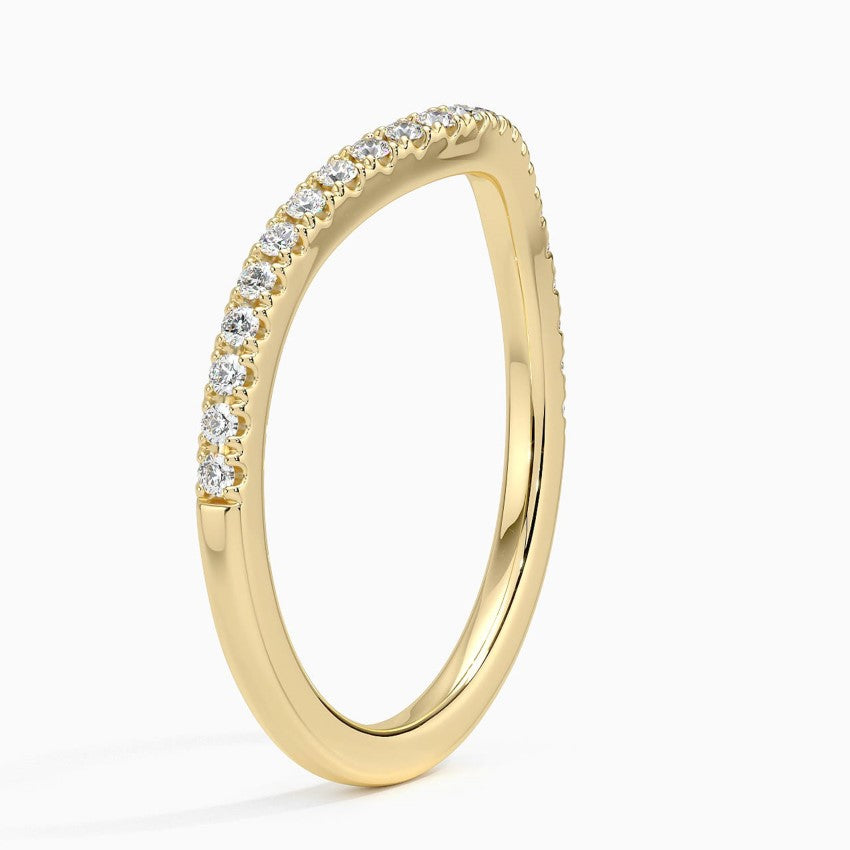 Argolla de matrimonio curva pavé