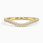 Argolla de matrimonio curva pavé