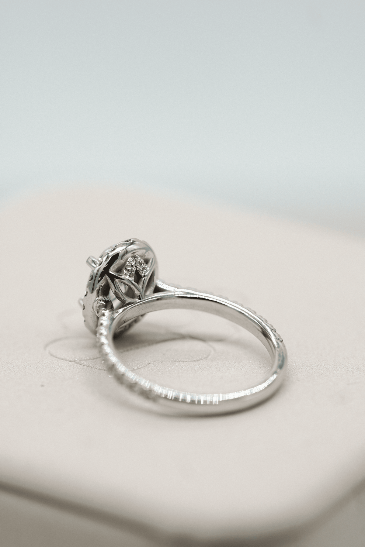 Anillo Halo oval