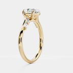 Anillo de compromiso, forma oval, Joyería Bruzzone (vista 2)