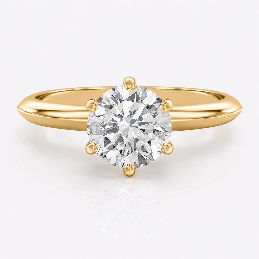 Anillo de compromiso solitario Sofia Oro Amarillo