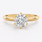 Anillo de compromiso solitario Sofia Oro Amarillo
