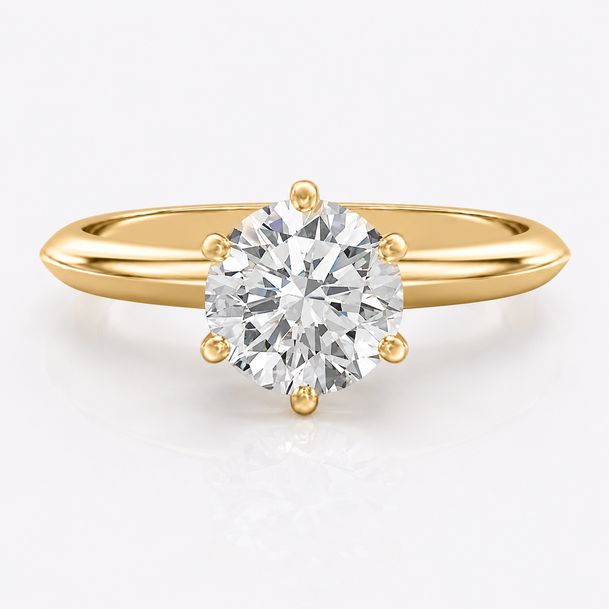 Anillo de compromiso solitario Sofia Oro Amarillo