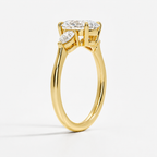 Anillo de compromiso tres piedras gota Florencia Oro amarillo