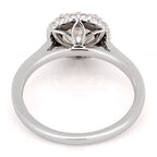Anillo de compromiso halo redondo tulipán