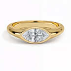 Anillo marquise Bezel oro amarillo