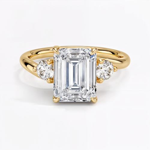 Anillo de compromiso, con esmeralda, Joyería Bruzzone