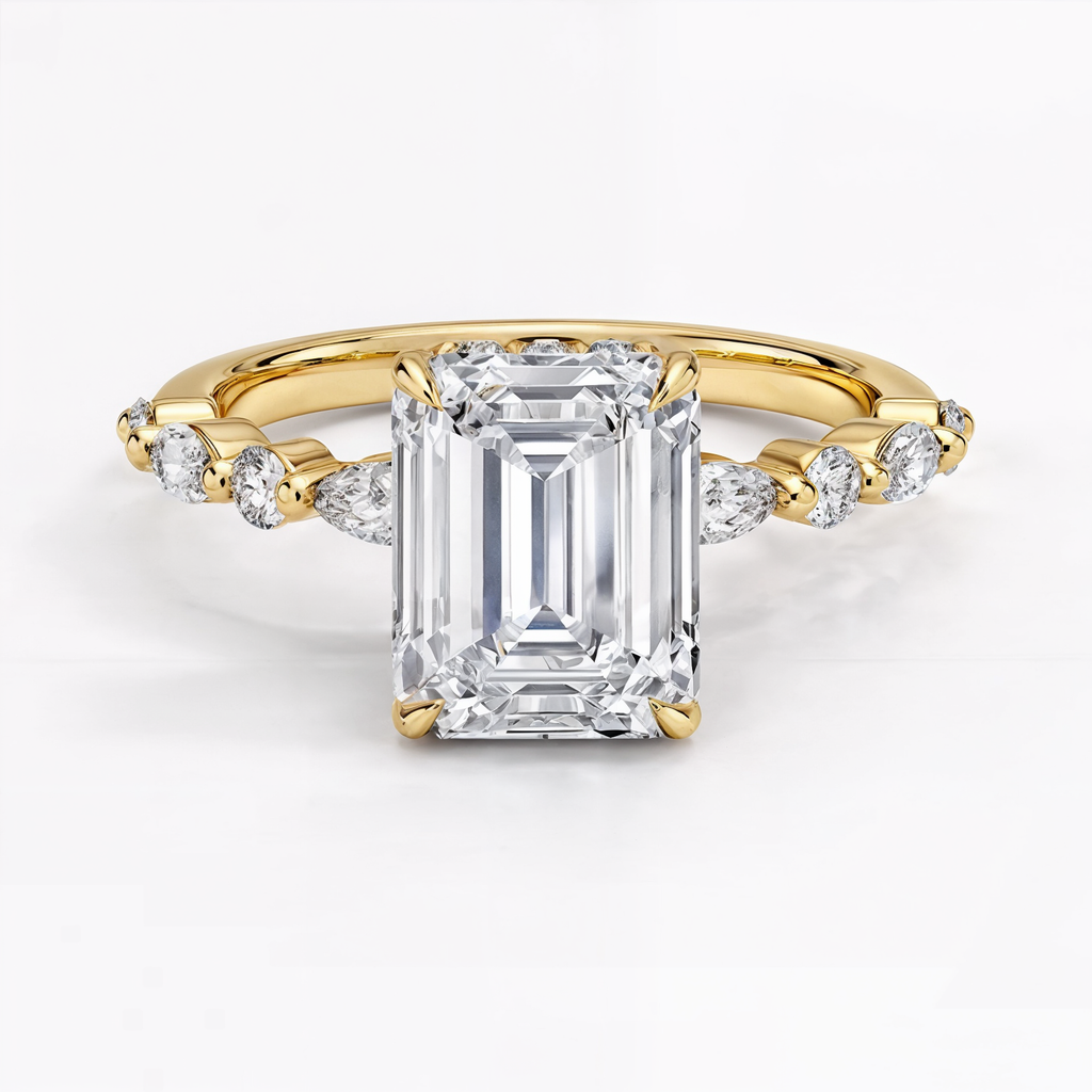 Anillo de compromiso esmeralda Florencia