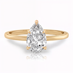 Anillo de compromiso solitario gota